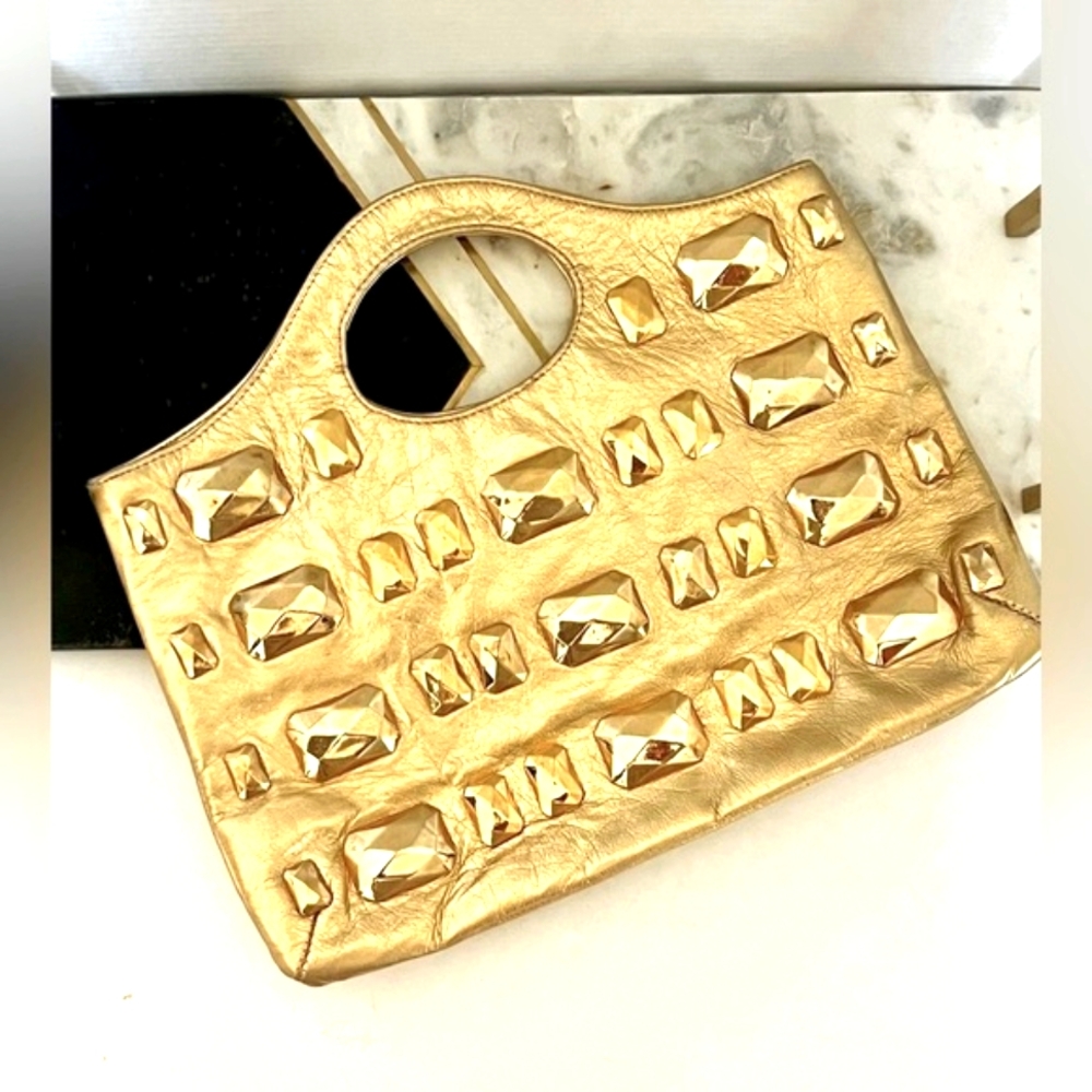 •RARE & STUNNING Luxe Goldi Rocks bag - Picture 3 of 10